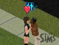 Two Sim Characters Kissing!